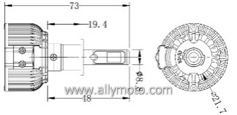 24W LED Headlight 3C H3